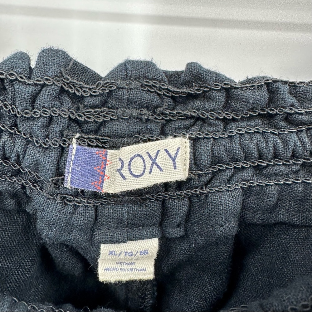 Roxy Oceanside Flared Pants in True Black Size Large - Picture 10 of 11